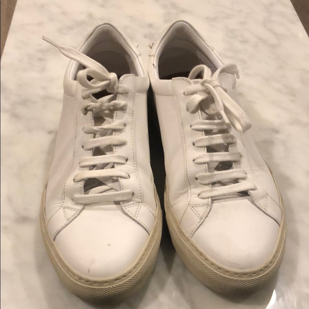 Classic white sneakers